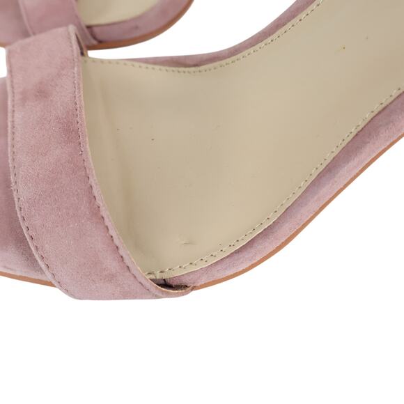 Vince Camuto Acelyn Pink Suede Block Heel Sandal Size 8 Chic Modern - Picture 8 of 10